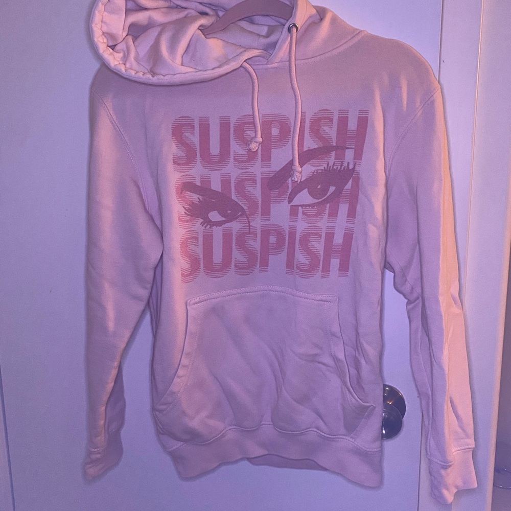 Bailey Sarian suspish eyes Pink Hoodie Sweatshirt